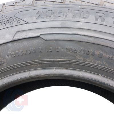 6. 205 70 15C 4x CONTINENTAL 205/70 R15C 106/104R ContiVanContact 100 Sommerreifen 2016 VOL Wie Neu