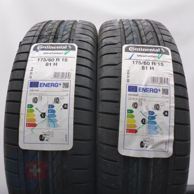3. 175 60 15 4x CONTINENTAL 175/60 R15 81H UltraContact Sommerreifen 2022 UNGEBRAUCHT  