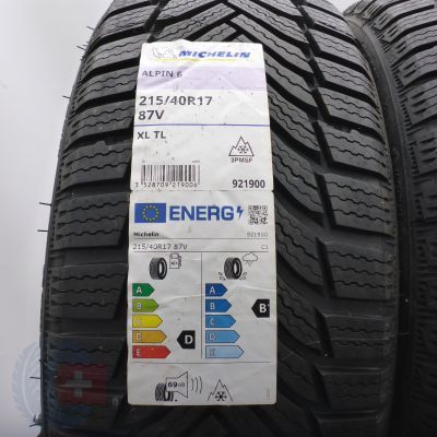 4. 215 40 17 4x MICHELIN 215/40 R17 87V Alpin 6 Winterreifen 2020, 2023 Ungebraucht