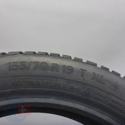 6. 155 70 19 4x CONTINENTAL 155/70 R19 88T XL WinterContact TS 870 Winterreifen 2023 VOLL WIE NEU 