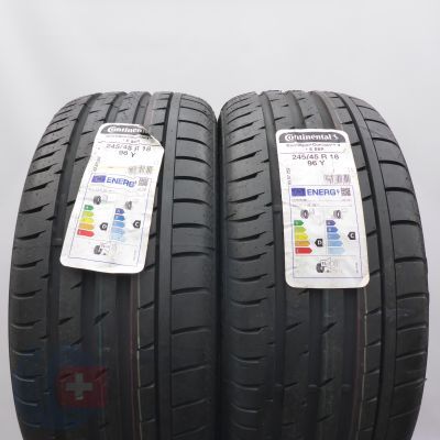 245 45 18 2x CONTINENTAL 245/45 R18 96Y ContiSportContact3E RunFlat BMW Sommerreifen 2023 WIE NEU VOLL