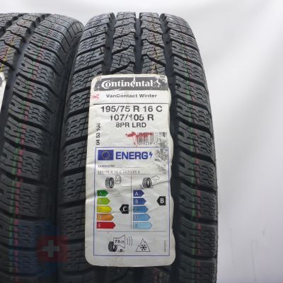 2.  195/75 R16C 2x CONTINENTAL 195/75 R16C  107/105R VanContact Winter Winterreifen 2022 Ungebraucht   