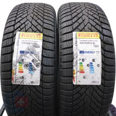 4. 4 x PIRELLI 225/55 R18 102V XL Cinturato Winter 2 Winterreifen 2021 WIE NEU VOLL