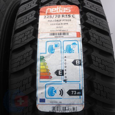 2. 225 70 15C 4x PETLAS 225/70 R15C 112/110R FullGrip PT935 Winterreifen 2020 VOLL WIE NEU 