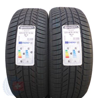 225 45 18 2x CONTINENTAL 225/45 R19 96V XL WinterContact TS870P Winterreifen 2022 VOLL Wie Neu