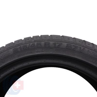 4. 215 45 17 2x CONTINENTAL 215/45 R17 87V SportContact 2 MO Sommerreifen 6,5mm 2015