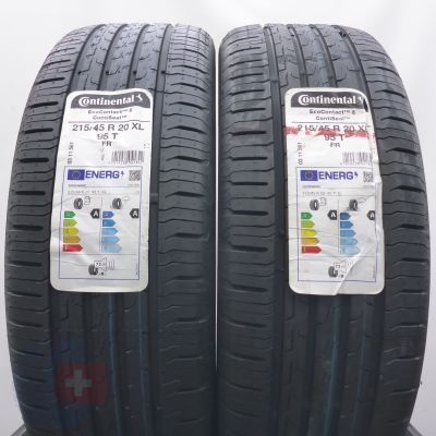 215 45 20 2x CONTINENTAL 215/45 R20 95T XL EcoContact 6 SEAL+Sommerreifen 2020 Ungebraucht  