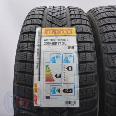 2. 205 40 17 2x PIRELLI 205/40 R17  84H XL Winter Sottozero 3 Winterreifen 2020 Ungebraucht  