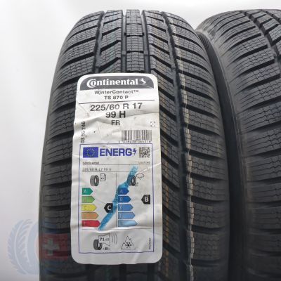 2.  225 60 17 2x CONTINENTAL 225/60 R17 99H WinterContact TS 870 P Winterreifen 2023 VOLL WIE NEU