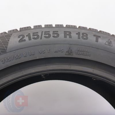 7. 215 55 18 4x CONTINENTAL 215/55 R18 95T WinterContact TS 850 P SEAL Winterreifen 2021 VOLL WIE NEU 