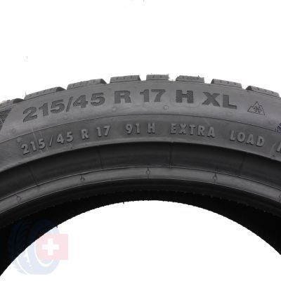 4. 215 45 17 1x CONTINENTAL 215/45 R17 91H XL WinterContact TS 850 P Winterreifen 2019 VOLL WIE NEU 