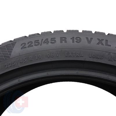 6. 225 45 19 4x CONTINENTAL 225/45 R19 96V XL WinterContact TS850P Winterreifen 7-7,8mm 2021