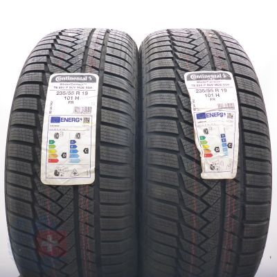 235 55 19 2x CONTINENTAL 235/55 R19 101H WinterContact TS 850p SUV M0E RFT Winterreifen 2022 Ungebraucht  