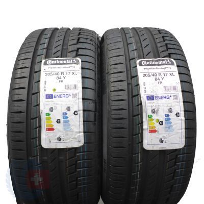  205 40 17 2x CONTINENTAL 84Y XL PremiumContact 6 Sommerreifen 2021 VOLL WIE NEU