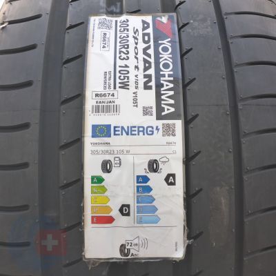 3. 305 30 23 2 x YOKOHAMA 305/30 R23 105W XL Advan Sport V105 Sommerreifen 2025 Ungebraucht    