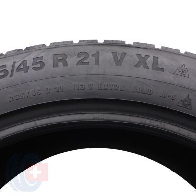 5. 285 45 21 2x CONTINENTAL 285/45 R21 113V XL WinterContact TS850P AO SUV Winterreifen 6-6,8mm 2018