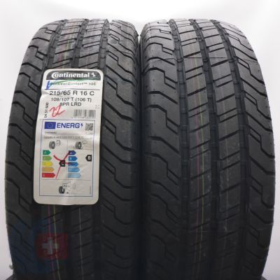 215 65 16C 2x CONTINENTAL 215/65 R16C 109/107T ContiVanContact 100 Sommerreifen 2022 Voll