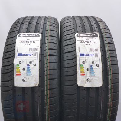 225 60 17 2x CONTINENTAL 225/60 R17 99V ContiPremiumContact 5 SUV Sommerreifen 2021 VOLL 