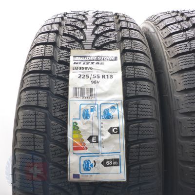 2. 225 55 18 2x BRIDGESTONE 225/55 R18 98V Blizzak LM-80 Evo Winterreifen 2019 Ungebraucht   