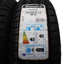 2. 2 x BARUM 195/60 R15 88H Bravuris 2 Sommerreifen 2018 WIE NEU VOLL