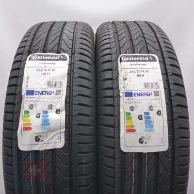 3. 215 70 16 4x CONTINENTAL 215/70 R16 100H UltraContact Sommerreifen 2024 VOLL WIE NEU 