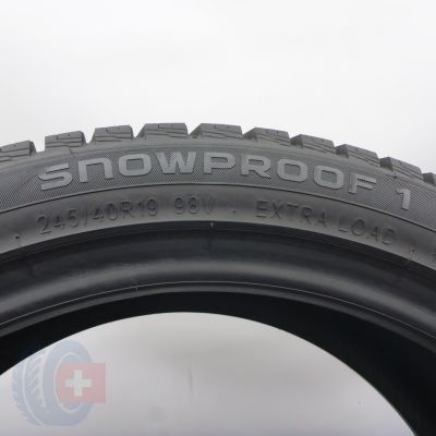 7. 245 40 19 4x NOKIAN 245/40 R19 98V XL Snowproof 1 Winterreifen 2024 7,2-7,8mm