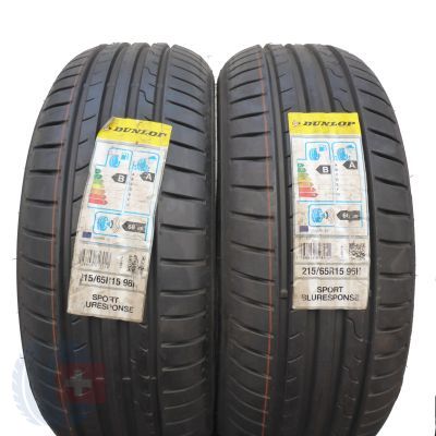 2 x DUNLOP 215/65 R15 96H Sport BluResponse Sommerreifen 2016 VOLL