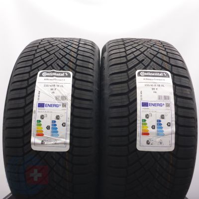 6. 235 40 18 4x CONTINENTAL 235/40 R18 95Y XL AllSeasonContact2 Ganzjahresreifen 2025 VOLL WIE NEU