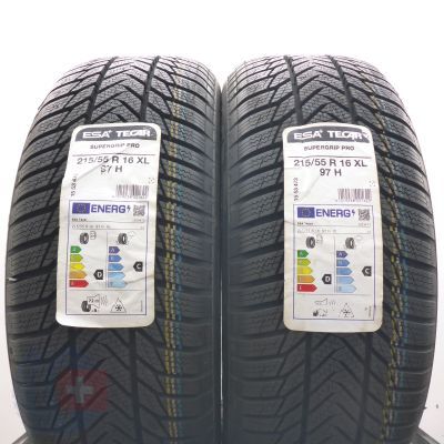 215 55 16 2x ESA+TECAR 215/55 R16 97H XL SuperGrip PRO Winterreifen 2021 Ungebraucht  