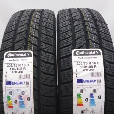 3. 205 75 16C 2x CONTINENTAL 205/75 R16C 110/108R VanContact Winter Winterreifen 2022 VOLL