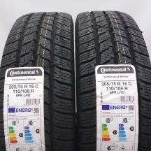 3. 205 75 16C 2x CONTINENTAL 205/75 R16C 110/108R VanContact Winter Winterreifen 2022 VOLL