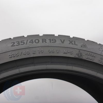 6. 235 40 19 4x CONTINENTAL 235/40 R19 96V XL WinterContact TS870P Winterreifen 2021, 2024 6,8-7mm