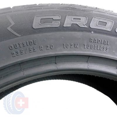 6. 2 x CONTINENTAL 235/55 R20 102W Cross Contact UHP Sommerreifen   DOT19 7.2mm