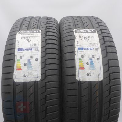 215 60 17 2x CONTINENTAL 215/60 R17 96V PremiumContact6 Sommerreifen 2021 WIE NEU VOLL
