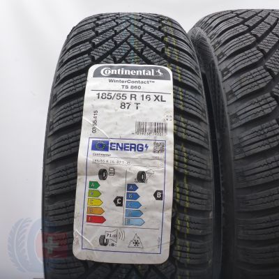 2. 185 55 16 2x CONTINENTAL 185/55 R16 87T XL WinterContact TS860 Winterreifen 2021 Ungebraucht  