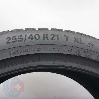 4. 255 40 21 1x CONTINENTAL 255/40 R21 102V WinterContact TS 870 P Winterreifen 2023 VOLL WIE NEU 
