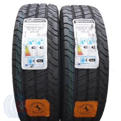 195 65 16C 2x CONTINENTAL 195/65 R16C 104/102T ContiVanContact 100 Sommerreifen 2019 WIE NEU VOLL
