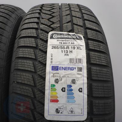 3. 265 55 19 4x CONTINENTAL 265/55 R19 113H XL AO SUV WinterContact TS850P Winterreifen 2023 WIE NEU VOLL