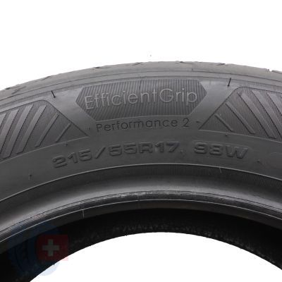 5. 4 x GOODYEAR 215/55 R17 98W XL EfficientGrip Performance 2 Sommerreifen 2021, 2022 WIE NEU VOLL