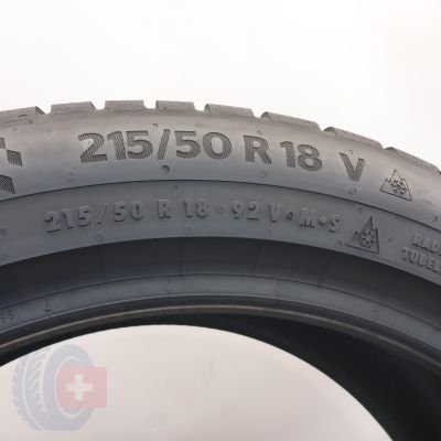5. 215 50 18 4x CONTINENTAL 215/50 R18 92V WinterContact TS 870 P Winterreifen 2023/24/25 8,2-7,8mm WIE NEU 