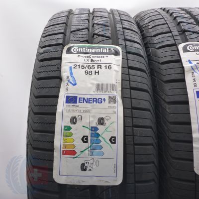 2. 215 65 16 4x CONTINENTAL 215/65 R16 98H CrossContact LX Sport Sommerreifen M+S 2022 VOLL WIE NEU 