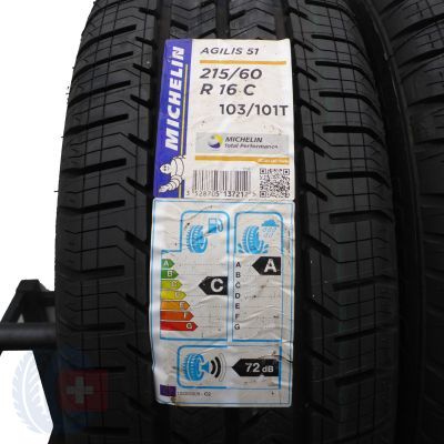 2. 2 x MICHELIN 215/60 R16C 103/101T Agilis 51 Sommerreifen 2019, 2020 VOLL WIE NEU