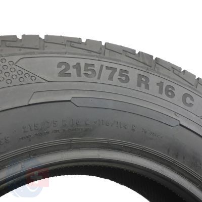 7. 4 x CONTINENTAL 215/75 R 16 C 116/114R ContiVanContact 100 Sommerreifen 2016 7.5-8.5mm 