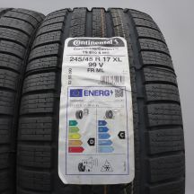 3. 245 45 17 2x CONTINENTAL 245/45 R17  99V XL ContiWinterContact TS810 S M0 Winterreifen 2022 VOLL WIE NEU 