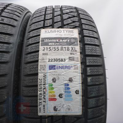 3. 215 55 18 2x KUMHO 215/55 R18 99H XL WinterCraft WS71 SUV Winterreifen 2021 VOLL