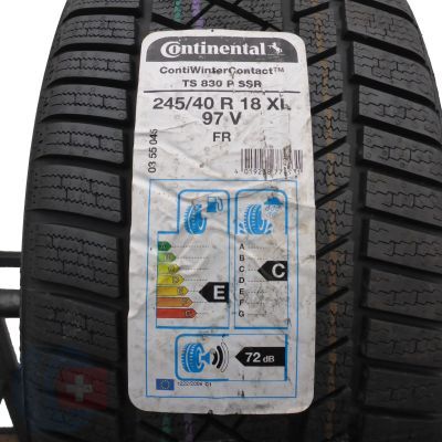 2. 1 x CONTINENTAL 245/40 R18 97V XL ContiWinterContact TS830P RunFlat Winterreifen 2016 UNGEBRAUCHT