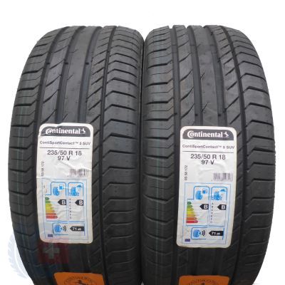 4. 4 x CONTINENTAL 235/50 R18 97V ContiSportContact 5 SUV Sommerreifen 2018 VOLL Wie Neu