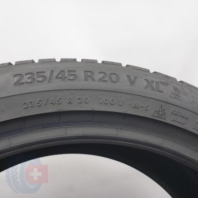 5. 235 45 20 4x CONTINENTAL 235/45 R20 100V XL WinterContact TS 870 P Winterreifen 2022/25  7,5-7,2mm