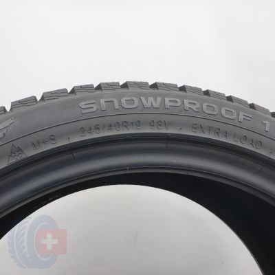 5.  245 40 19 2x NOKIAN 245/40 R19 98V XL Snowproof 1 Winterreifen 2024 7,6mm  WIE NEU 