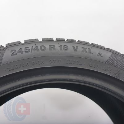 5. 245 40 18 4x CONTINENTAL 245/40 R18 97V XL AO WinterContact TS850P Winterreifen 2017, 2023 6,2-7,2mm